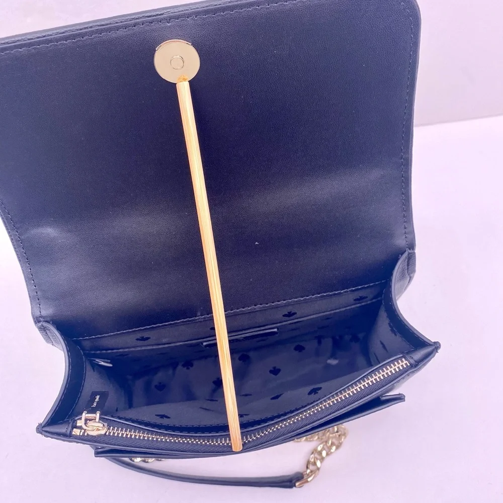 Kate Spade Remi Woven Houndstooth Flap Chain Shoulder Bag Crossbody